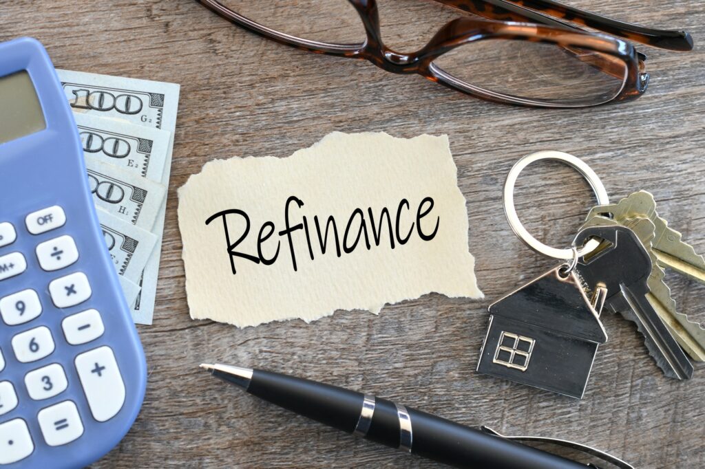 Refinance home loan flat lay - refinancing mortgage with better interest rates
